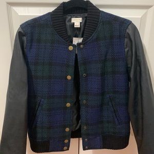 NWT J.Crew Varsity Bomber Jacket (S)